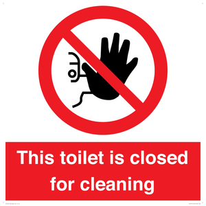 This toilet is closed for cleaning